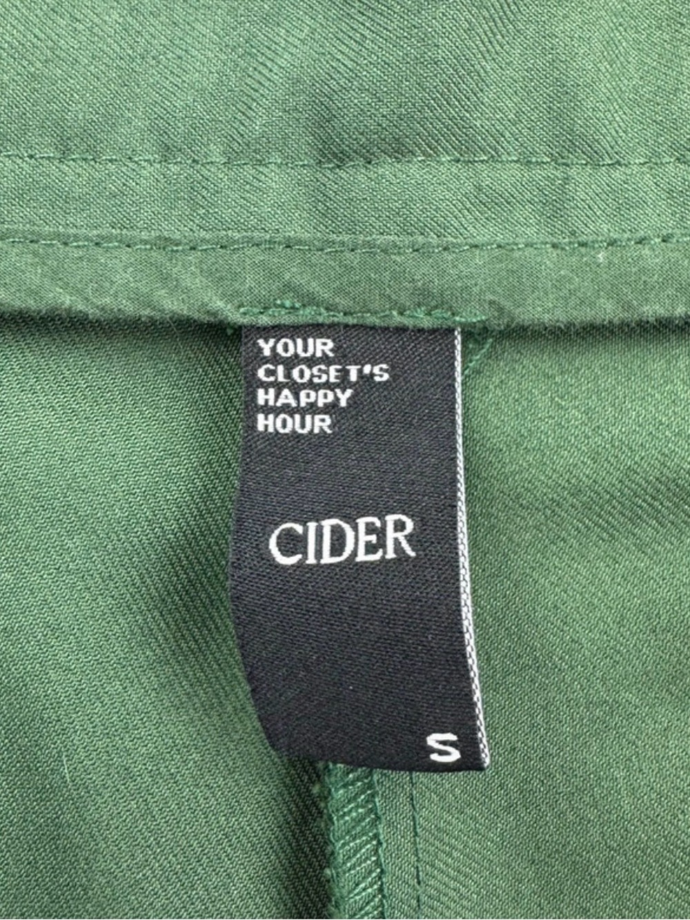 Cider Forest Green High Waisted Wide Leg Trousers • Size Small - Picture 2 of 9